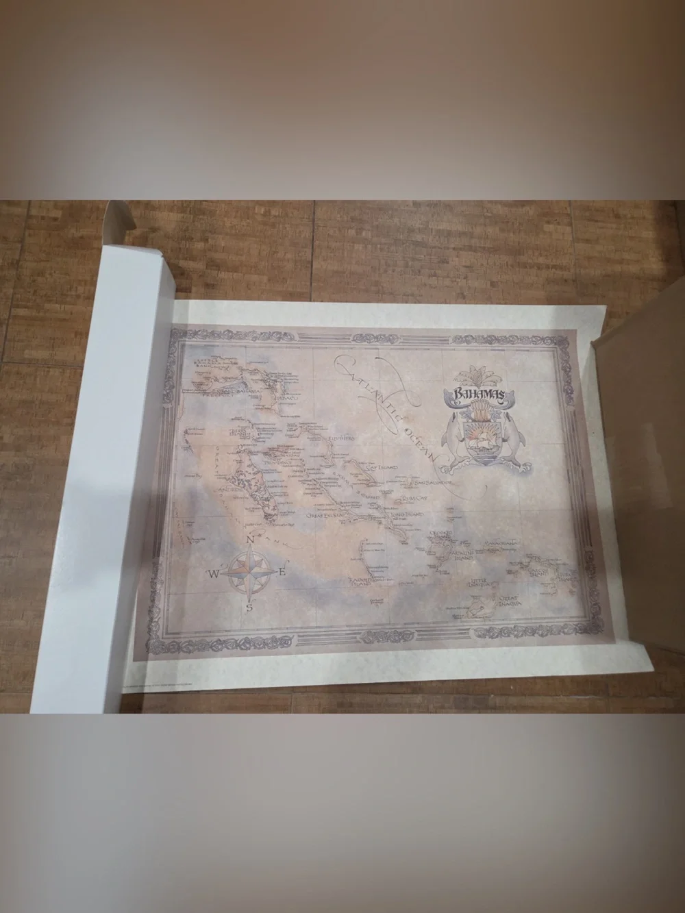 Vintage Style World Map Poster - Neutral Tones